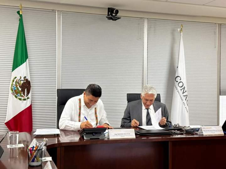 Conagua y Gobierno de Oaxaca firman proyectos e infraestructuras hídricas en la entidad