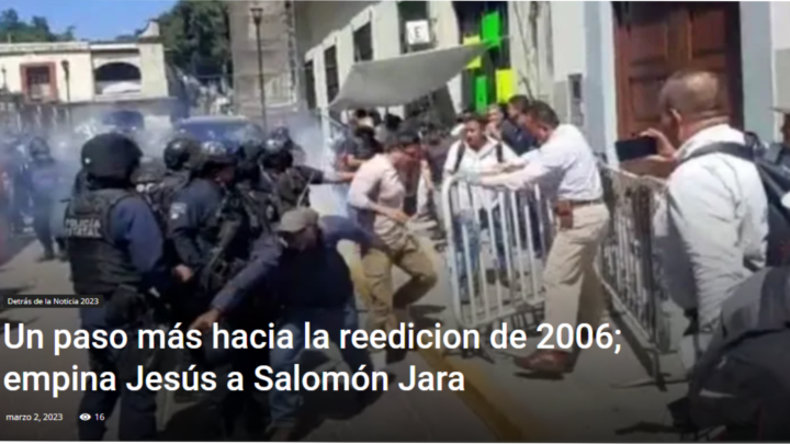 Un paso más hacia la reedicion de 2006; empina Jesús a Salomón Jara -DETRÁS DE LA NOTICIA-