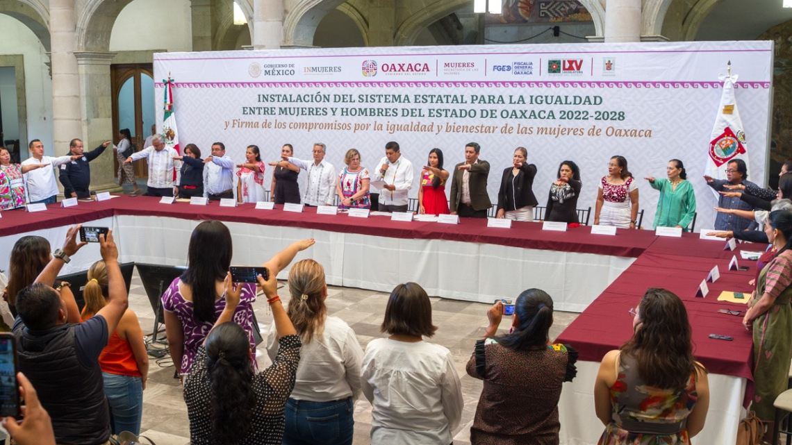 Sienta bases Gobierno de Oaxaca para erradicar progresivamente desigualdad entre mujeres y hombres