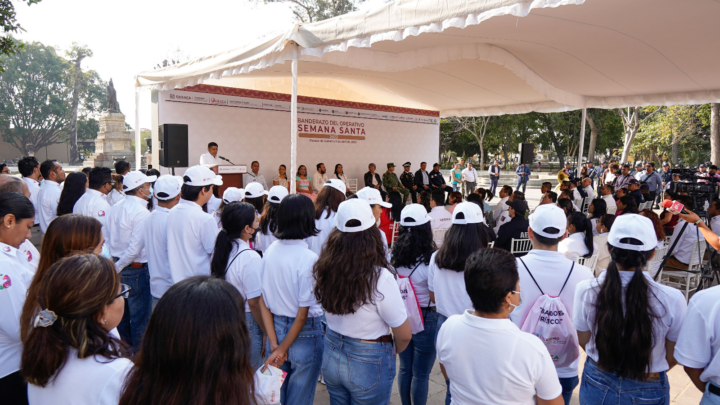 Da Salomón Jara banderazo del Operativo Semana Santa 2023, en Oaxaca.