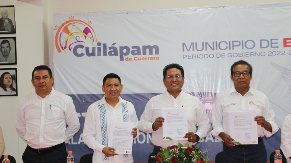 Firma IEEA convenio de colaboración con Gobierno Municipal de Cuilápam de Guerrero