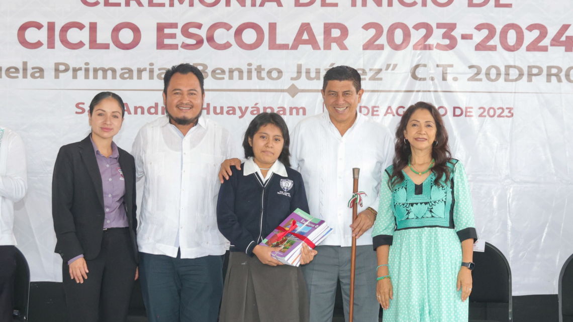 Inaugura Gobernador Salomón Jara Cruz ciclo escolar 2023 – 2024