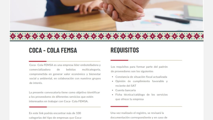 Lanzan convocatoria Coca-Cola FEMSA en busca de proveeduría de empresas oaxaqueñas